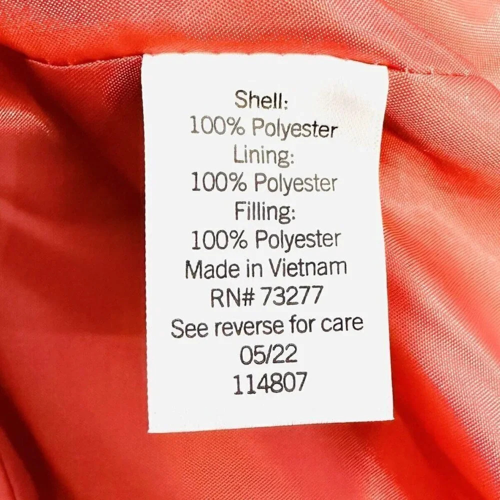NWT CROFT & BARROW Women Button Down Quilted Orange Jacket Lightweight PXL - Picture 13 of 14
